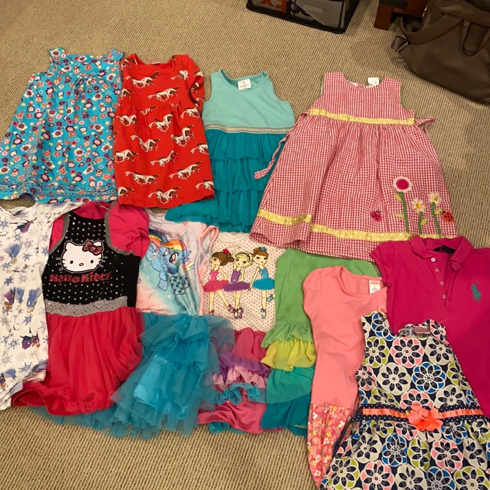 12 Girls Dresses lot size 6T Hanna Andersson Polo